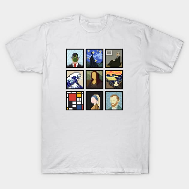 Famous Paintings pixel fan art T-Shirt by CalumArt